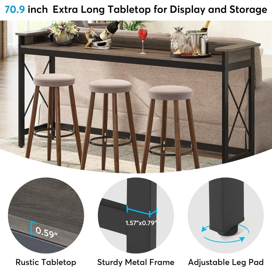 Tribesigns 70.9 Inch Sofa Table Console with USB Ports Industrial Design Image 5