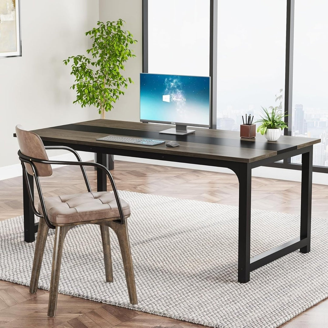 Tribesigns Large Computer Desk 63x31 Modern Office Workstation Adjustable Legs Image 1