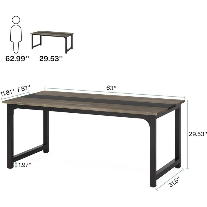 Tribesigns Large Computer Desk 63x31 Modern Office Workstation Adjustable Legs Image 6