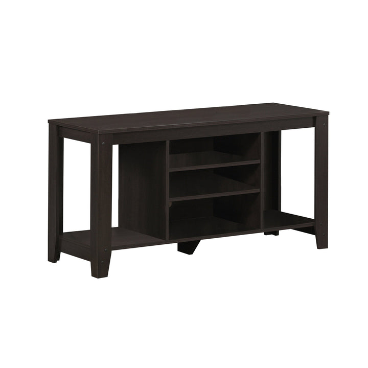 17" Deep Taupe Open Shelving TV Stand Image 1