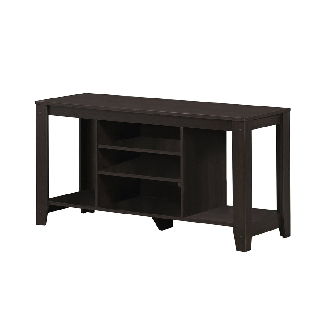 17" Deep Taupe Open Shelving TV Stand Image 5