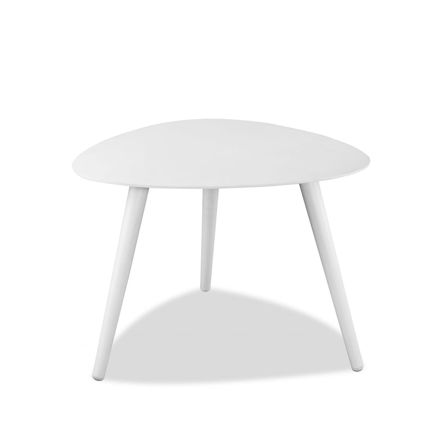 16" White Aluminum End Table Image 1