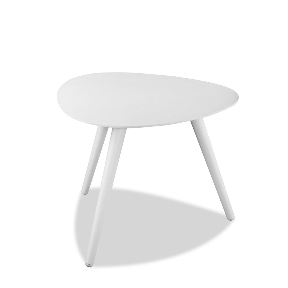 16" White Aluminum End Table Image 2