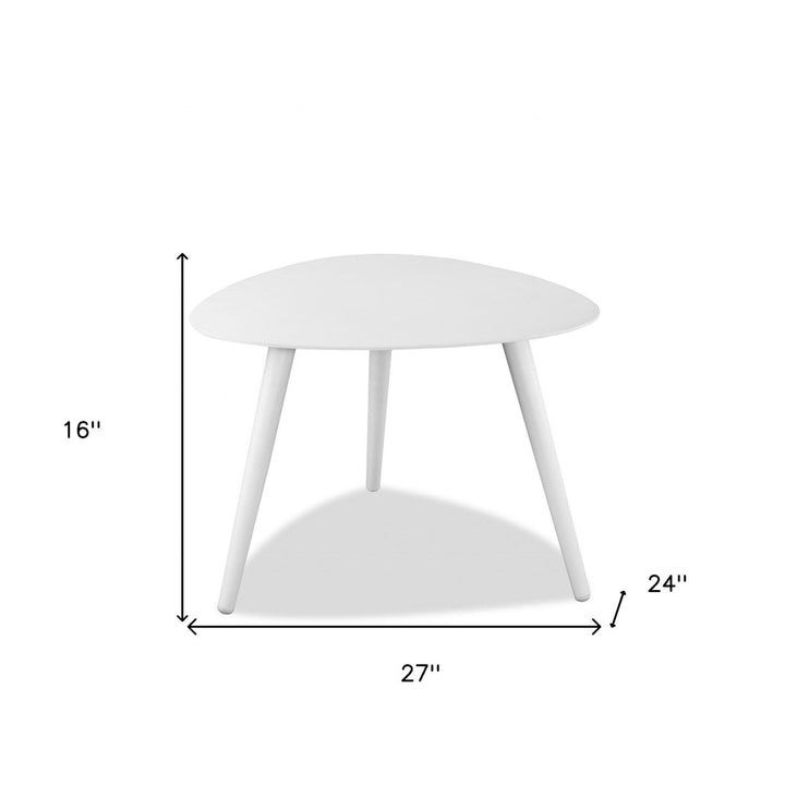 16" White Aluminum End Table Image 5