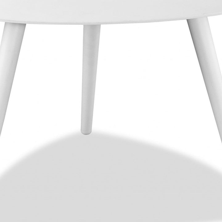 16" White Aluminum End Table Image 6