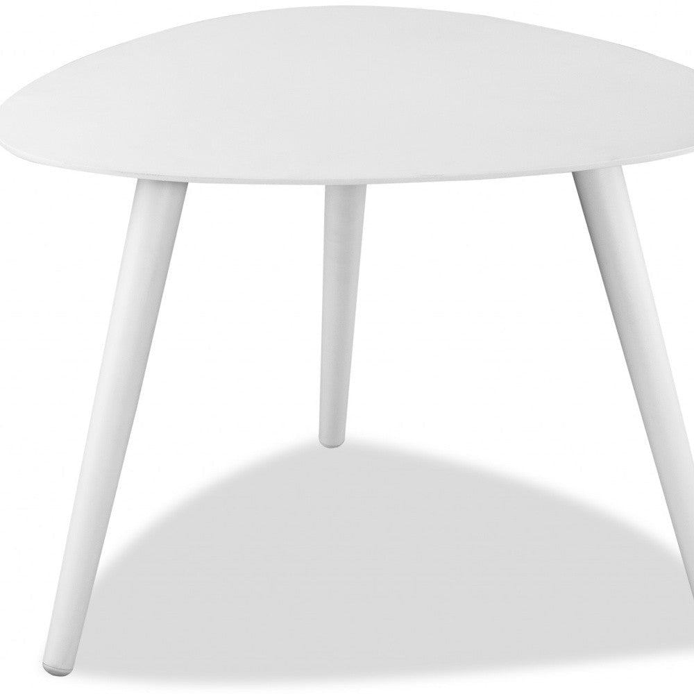 16" White Aluminum End Table Image 7