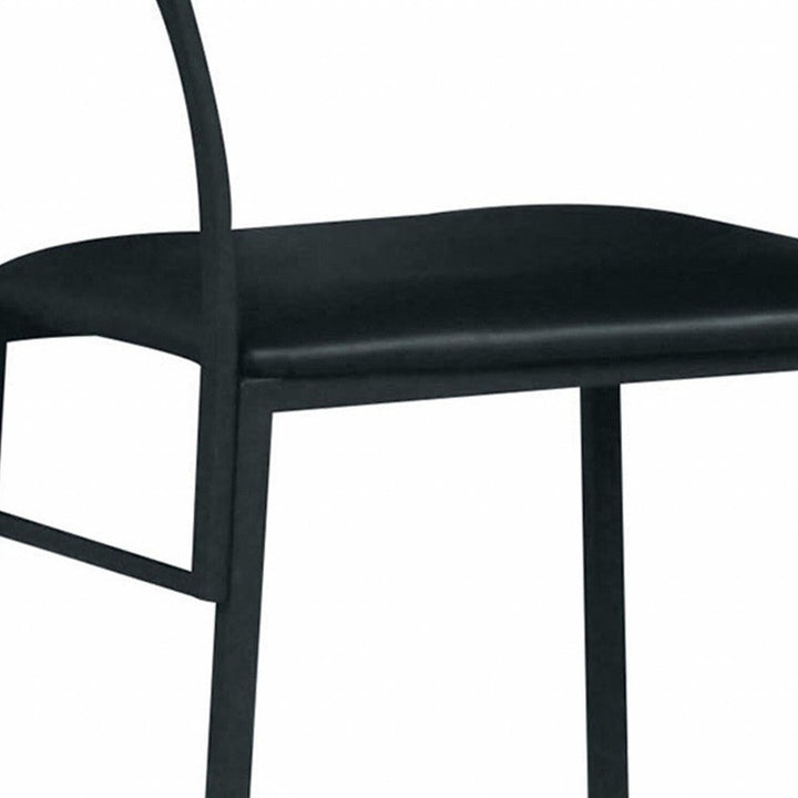 17" Black Faux Leather Side Chair Image 3