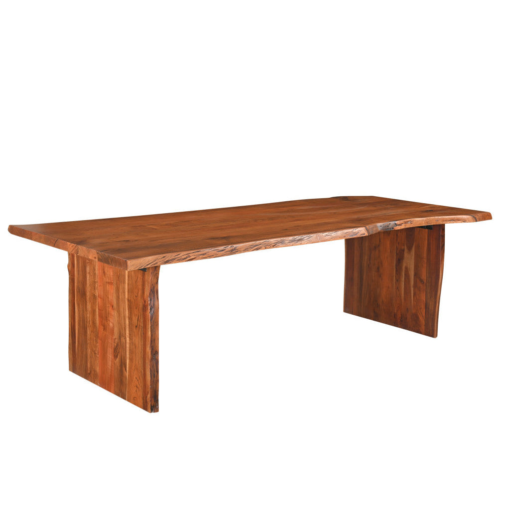 108" Brown Solid Wood Dining Image 1