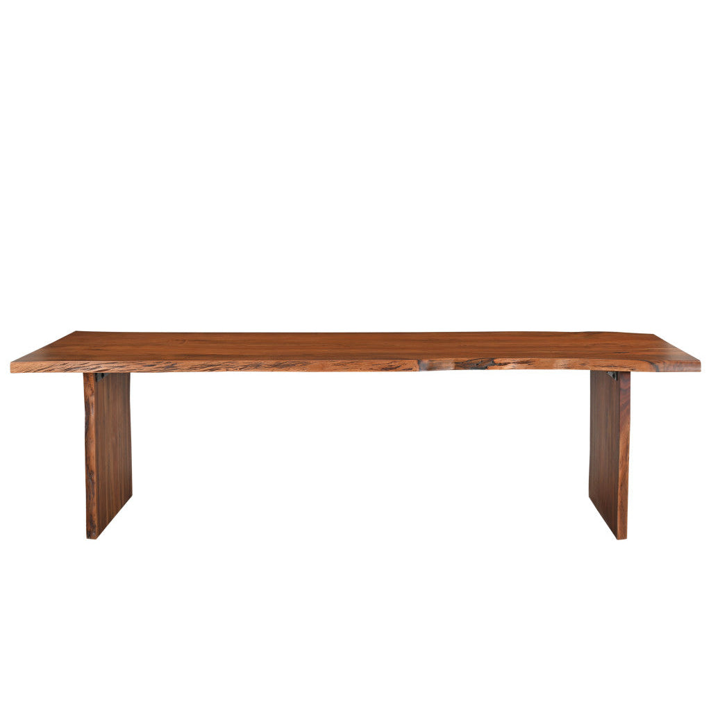 108" Brown Solid Wood Dining Image 2