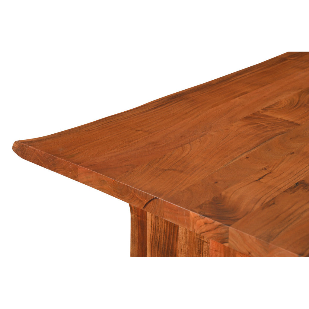 108" Brown Solid Wood Dining Image 3