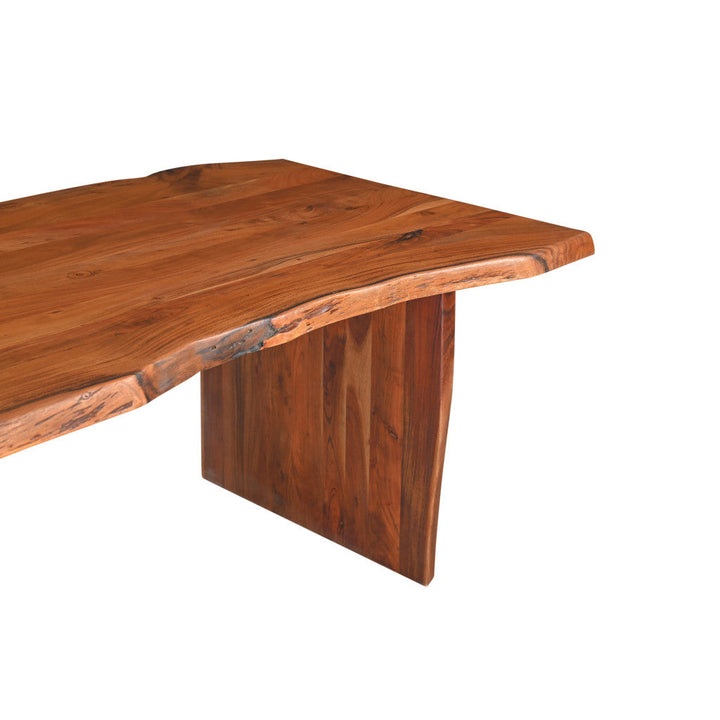 108" Brown Solid Wood Dining Image 4