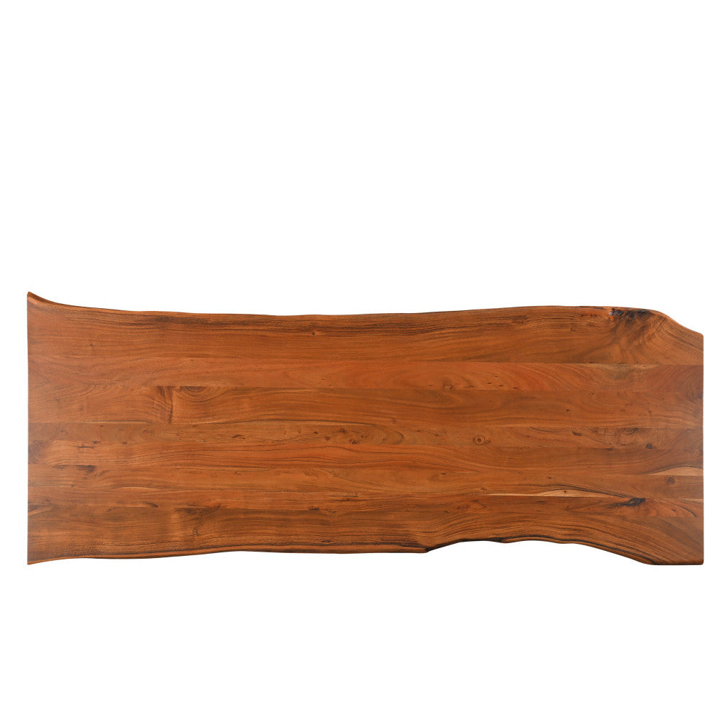 108" Brown Solid Wood Dining Image 5