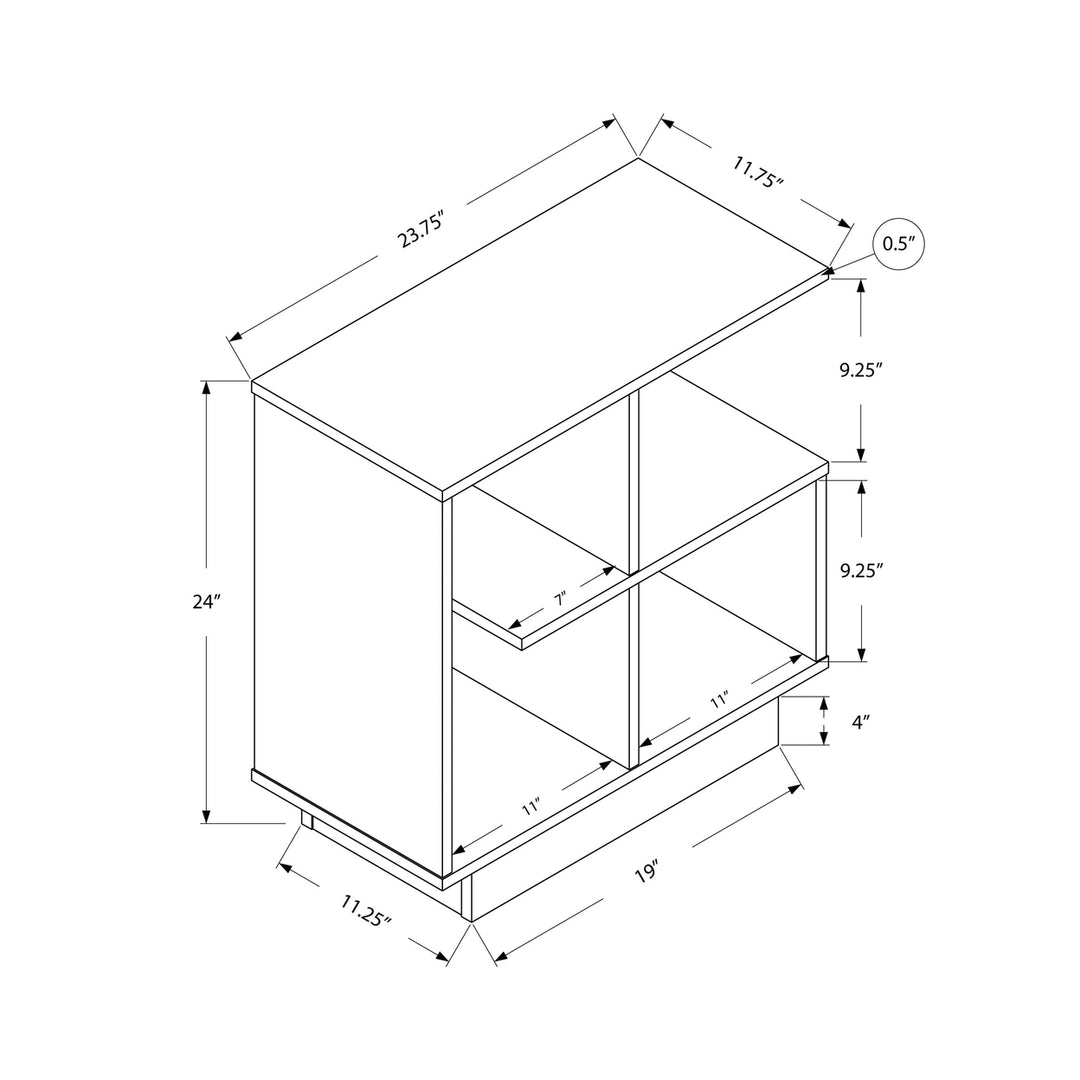 11.5" X 23.5" X 24" Dark Taupe Particle Board Laminate Kitchen Cart Image 3