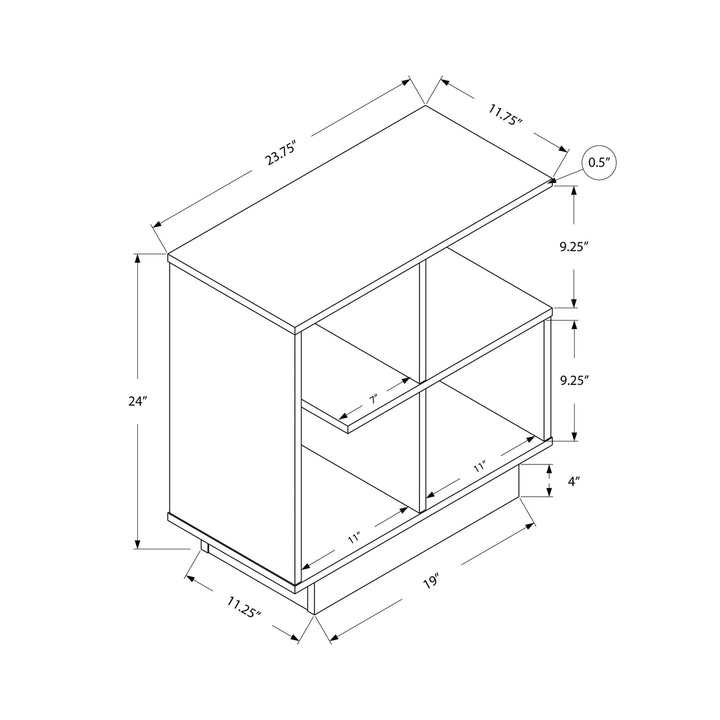 11.5" X 23.5" X 24" Dark Taupe Particle Board Laminate Kitchen Cart Image 3