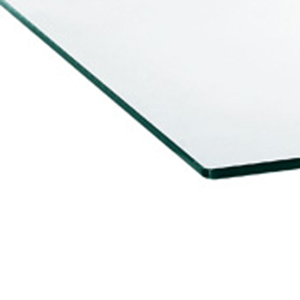 18" Steel And Glass Coffee Table Image 2