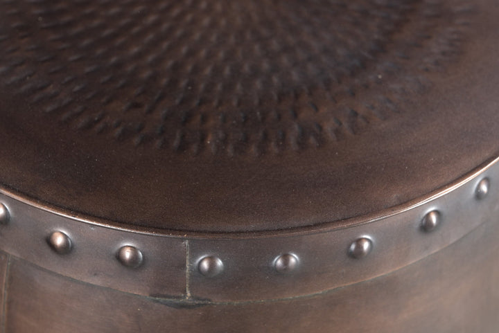 20" Copper Iron Round End Tables Image 3