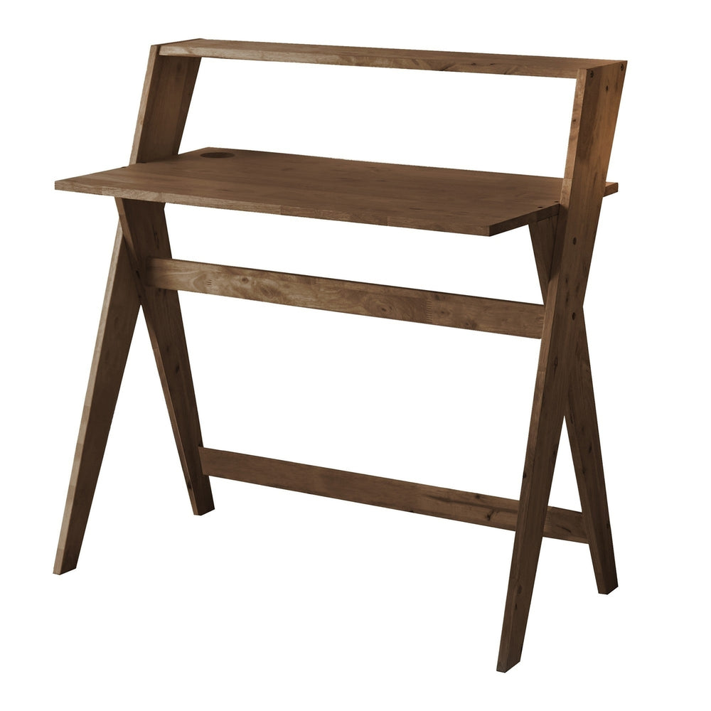 20" Espresso Wood Writing Desk Image 2