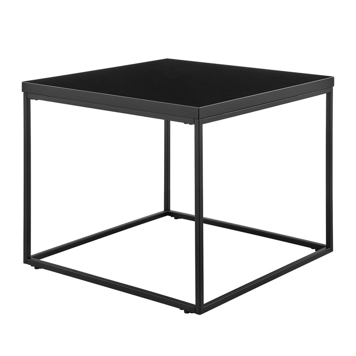 20" Black Square End Table Image 2