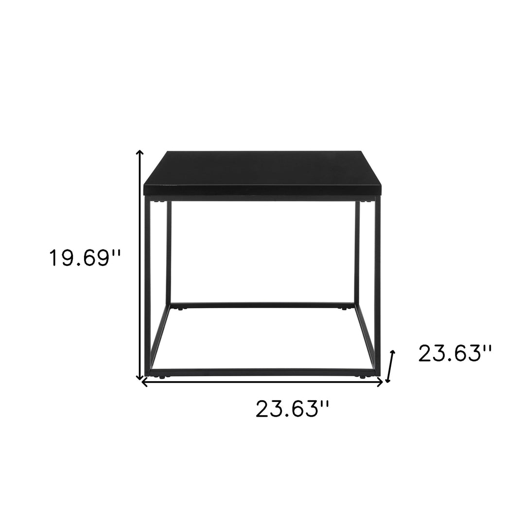 20" Black Square End Table Image 5