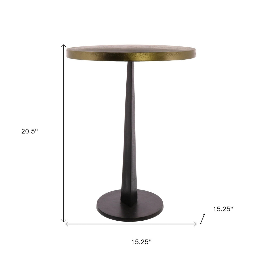 21" Bronze Iron Round End Table Image 5