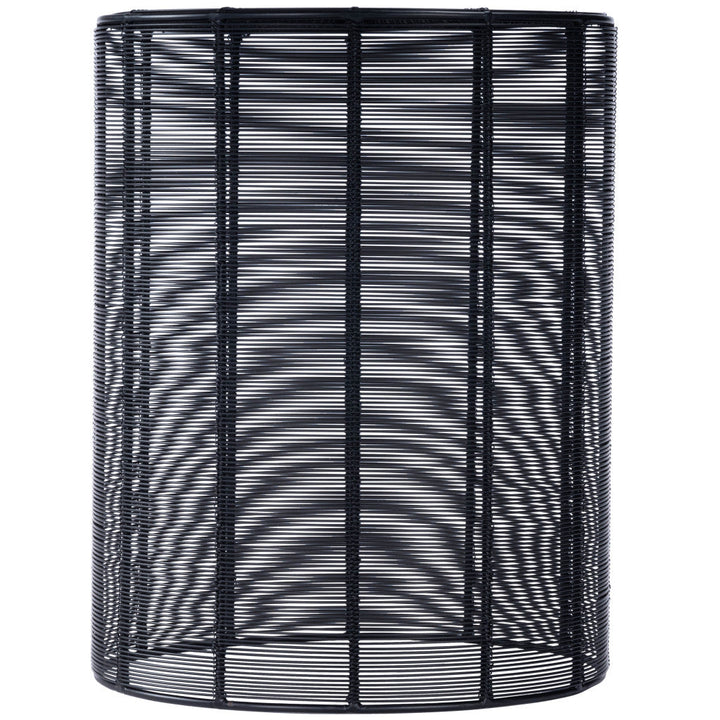 18" Black Round Wire End End Table Image 4