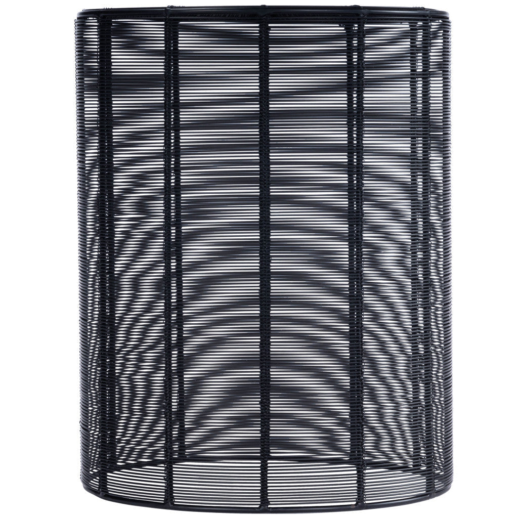 18" Black Round Wire End End Table Image 5