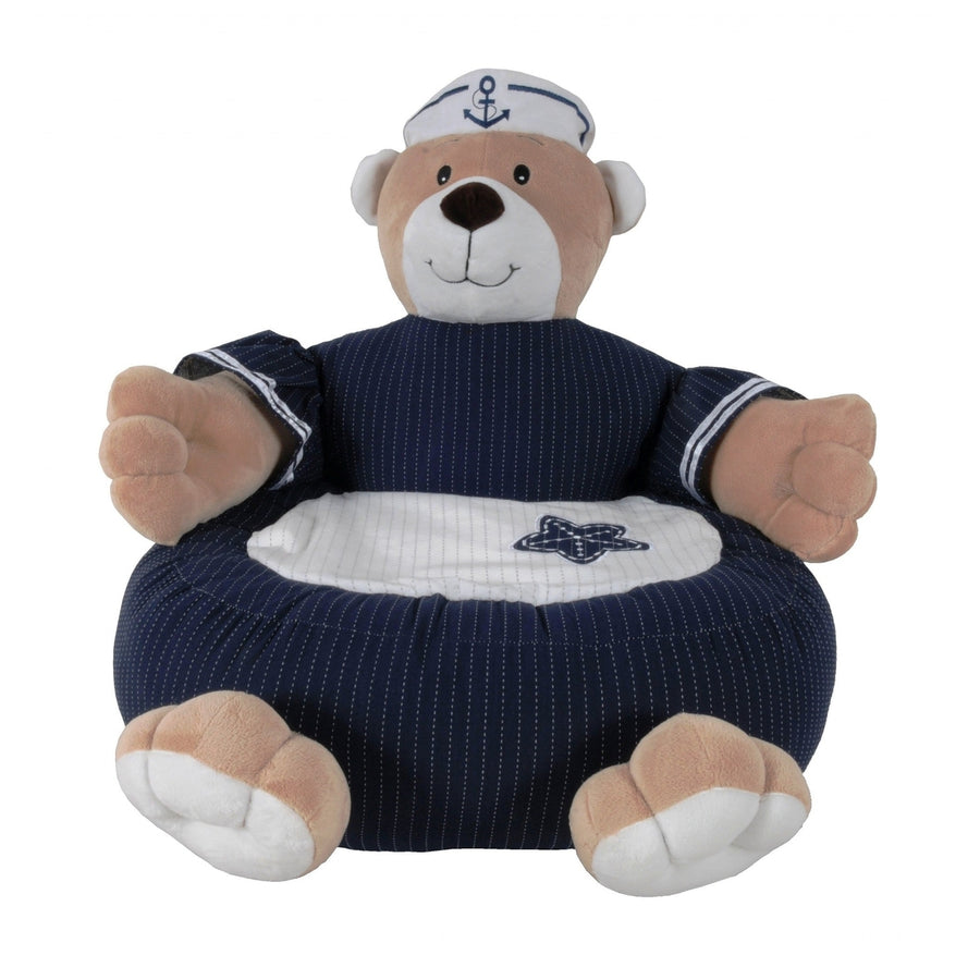 21.65" X 21.65" X 19.68" Whitebluenavy Bear Chair Image 1