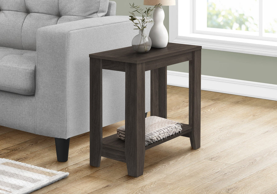 22" Brown End Table With Shelf Image 1