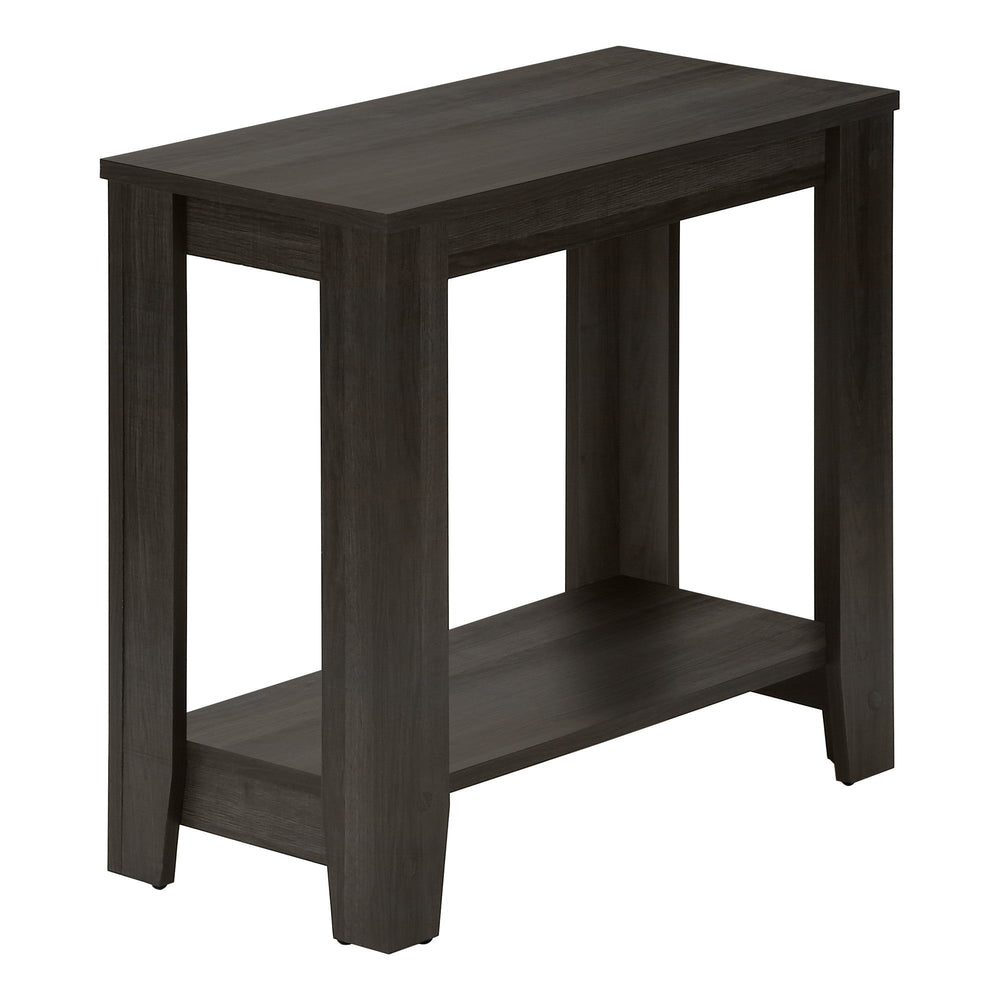 22" Brown End Table With Shelf Image 2