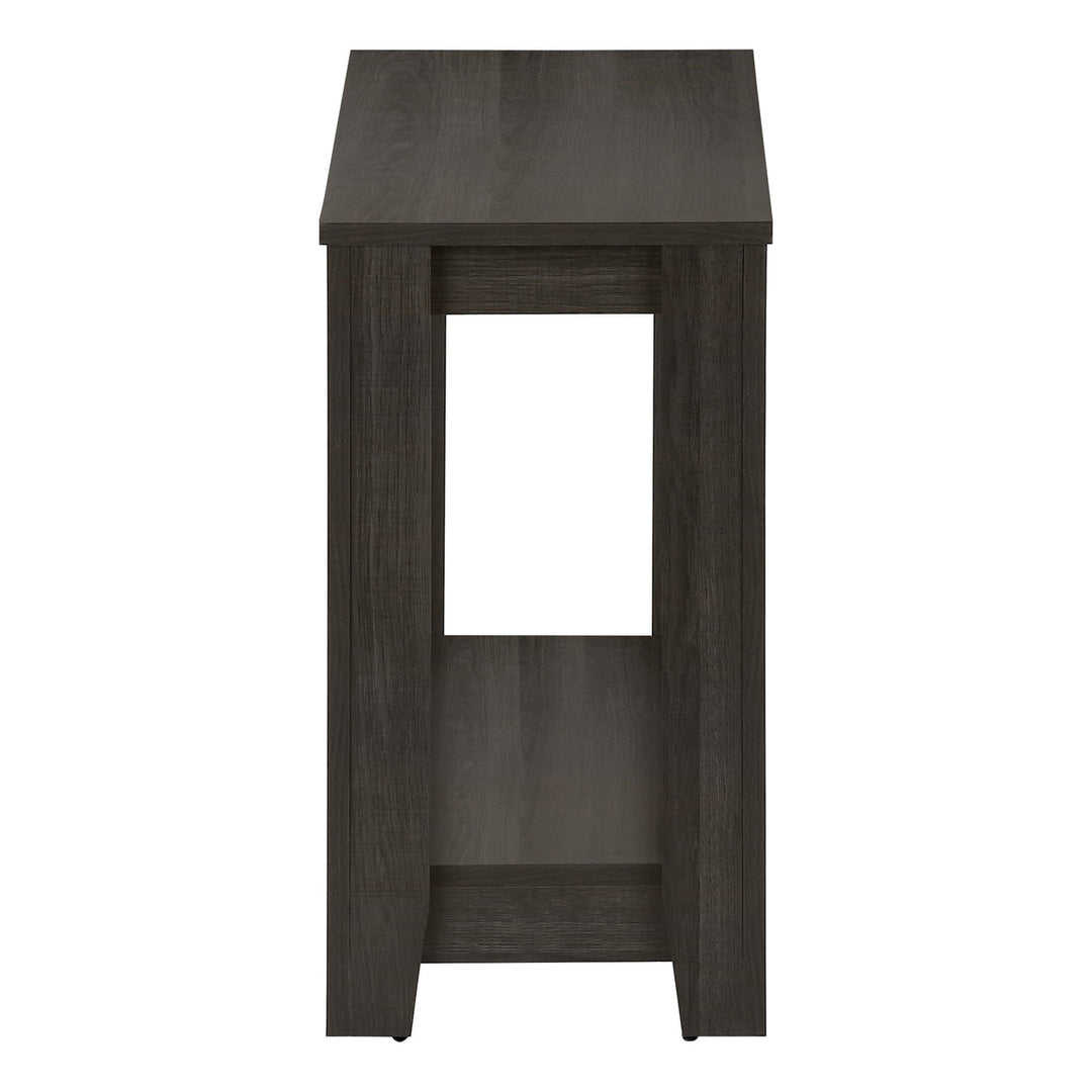 22" Brown End Table With Shelf Image 4