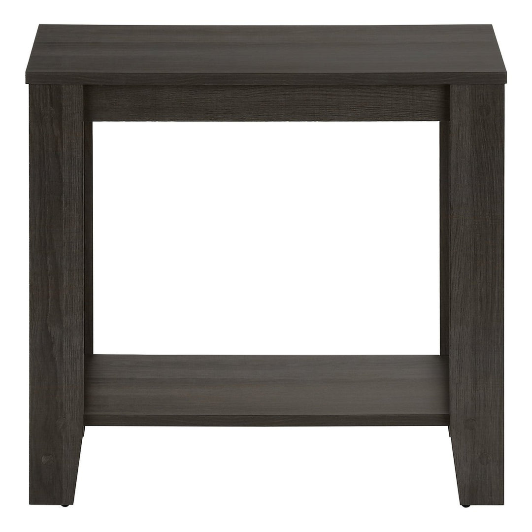 22" Brown End Table With Shelf Image 5