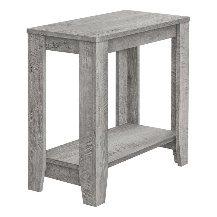 22" Gray End Table With Shelf Image 2