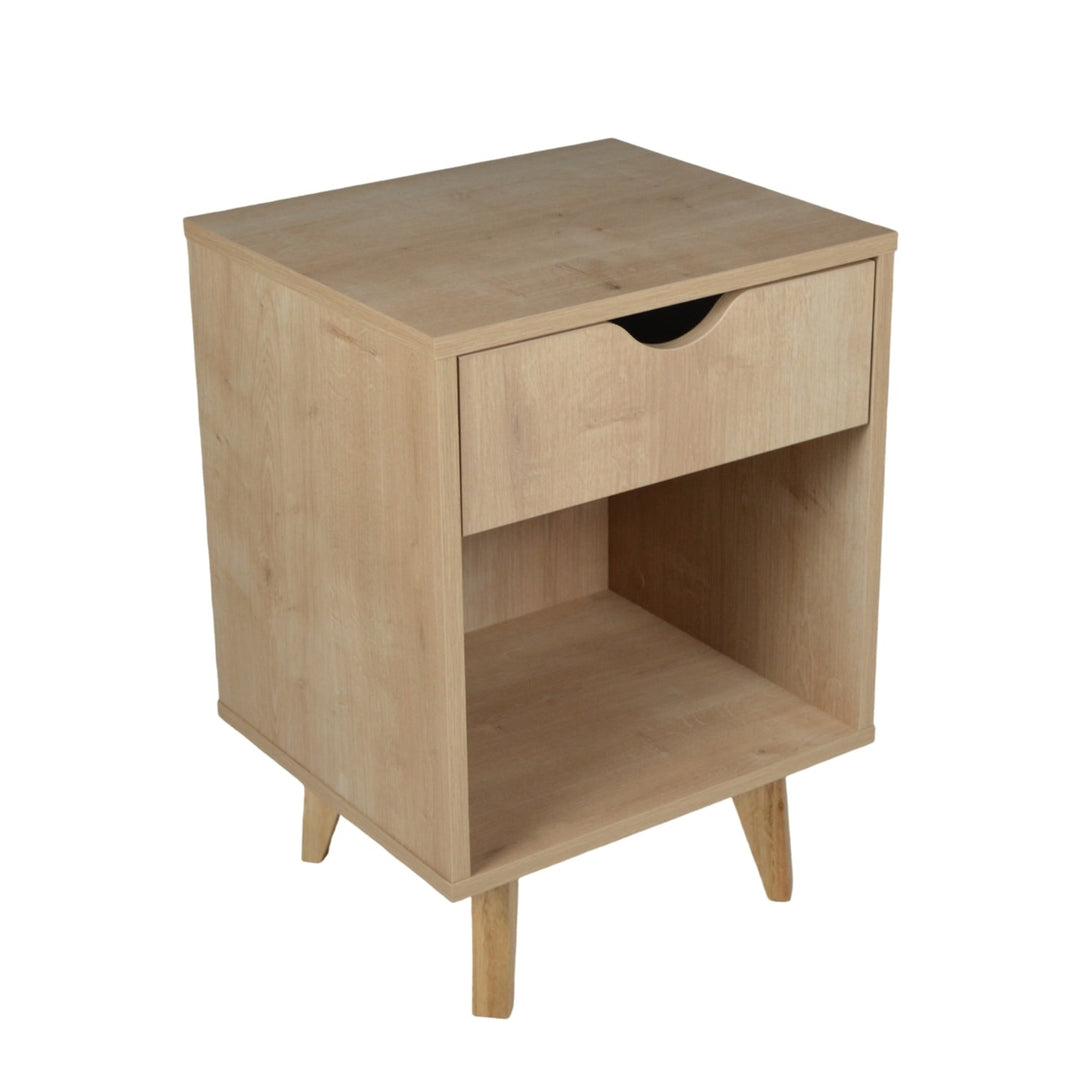 22" Natural One Drawer Nightstand Image 1