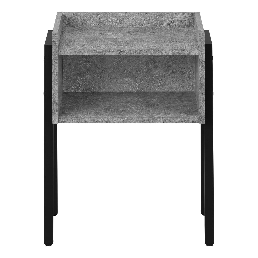 23" Black And Gray End Table With Shelf Image 3