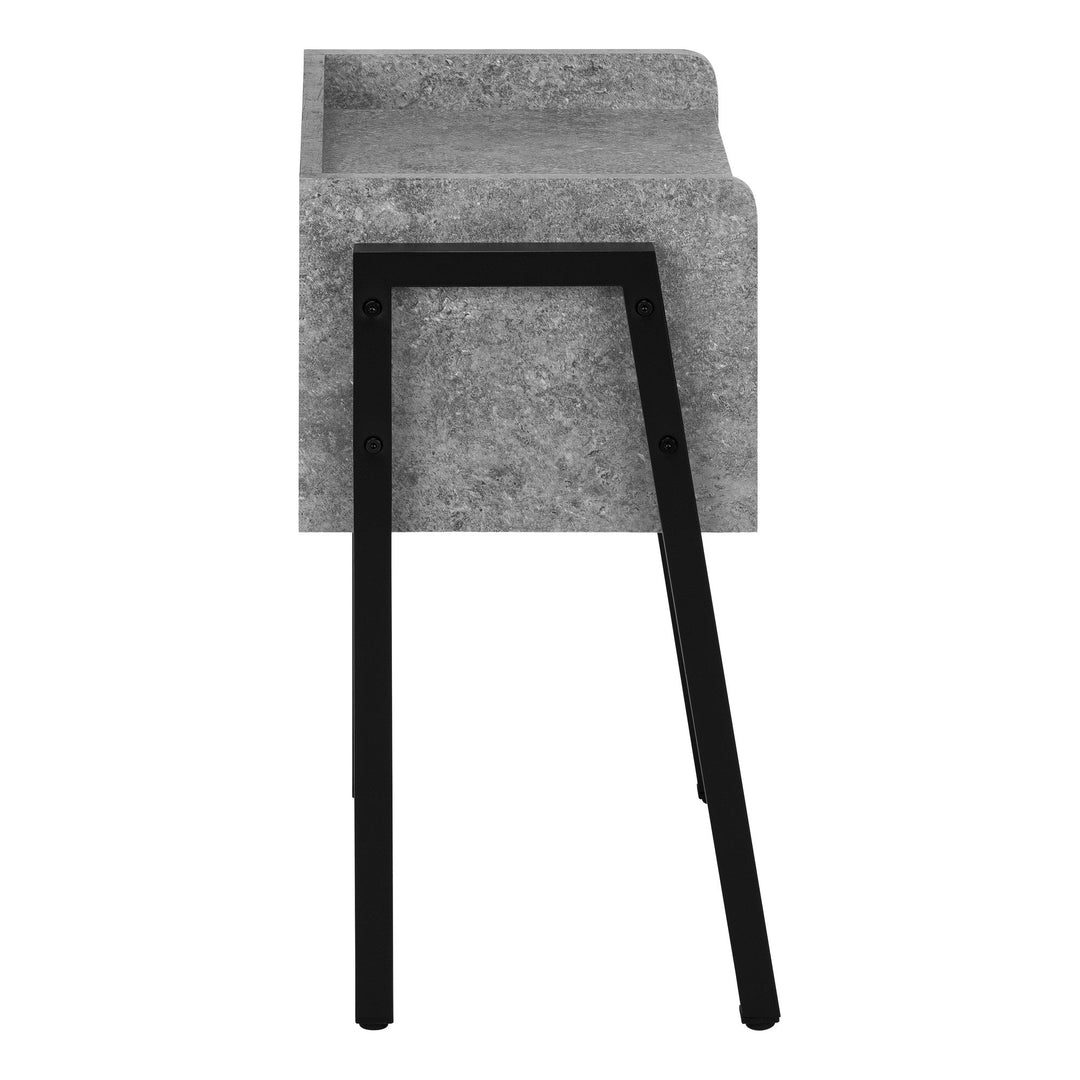 23" Black And Gray End Table With Shelf Image 4