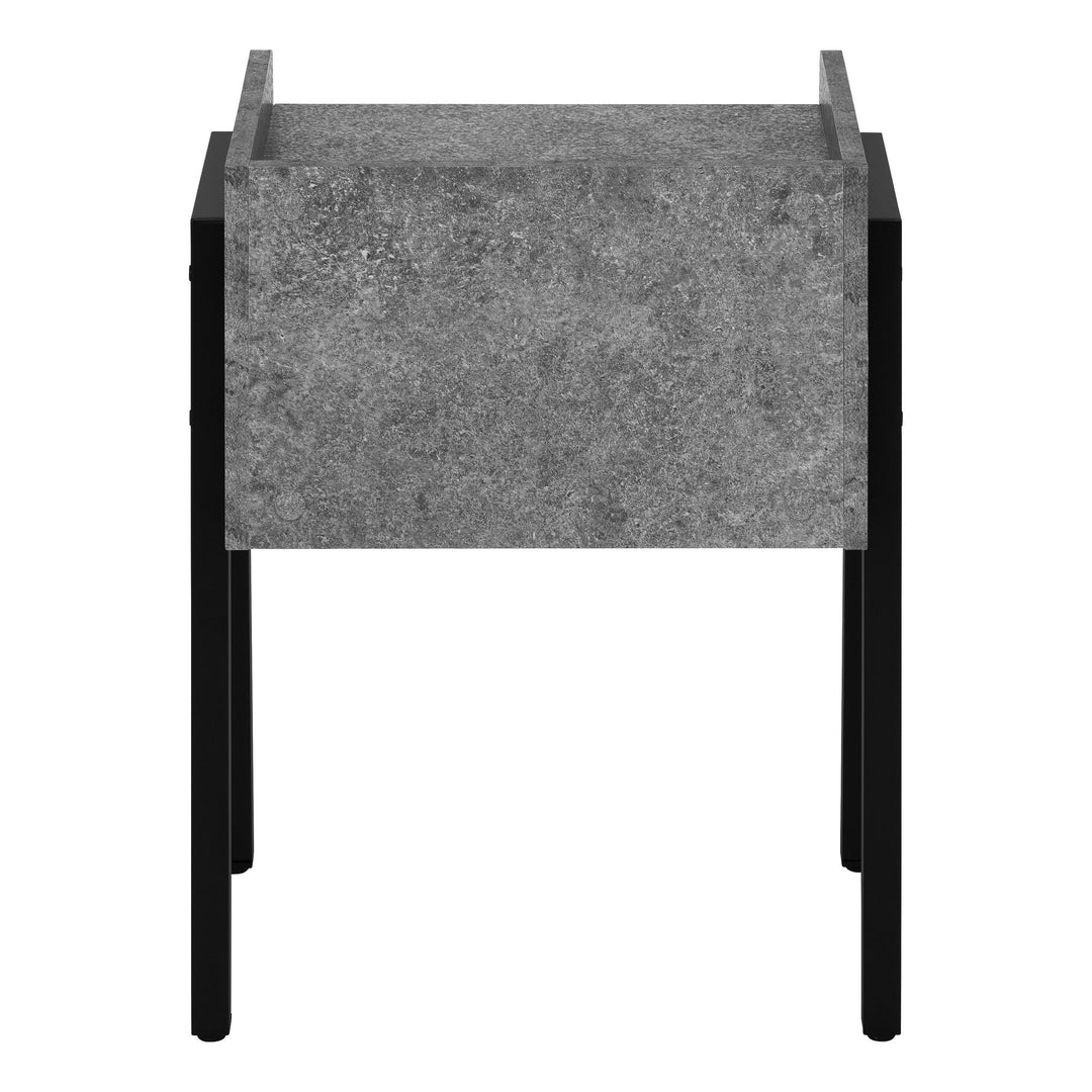 23" Black And Gray End Table With Shelf Image 5