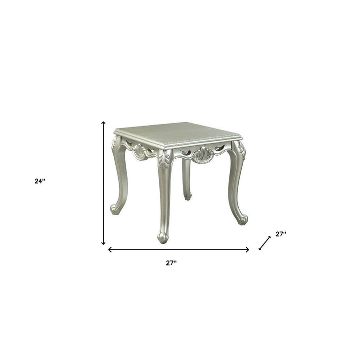 24" Champagne Manufactured Wood Square End Table Image 2