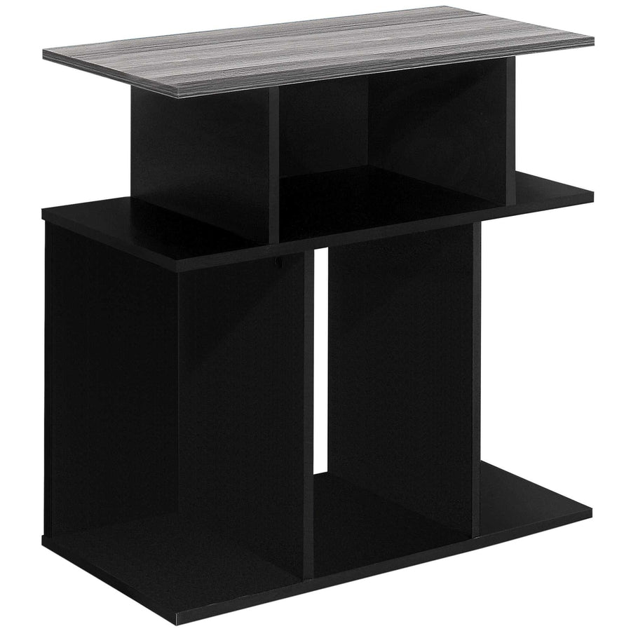 24" Black And Gray End Table With 6 Image 1