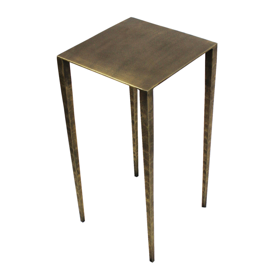 24" Brass Iron Square End Table Image 1