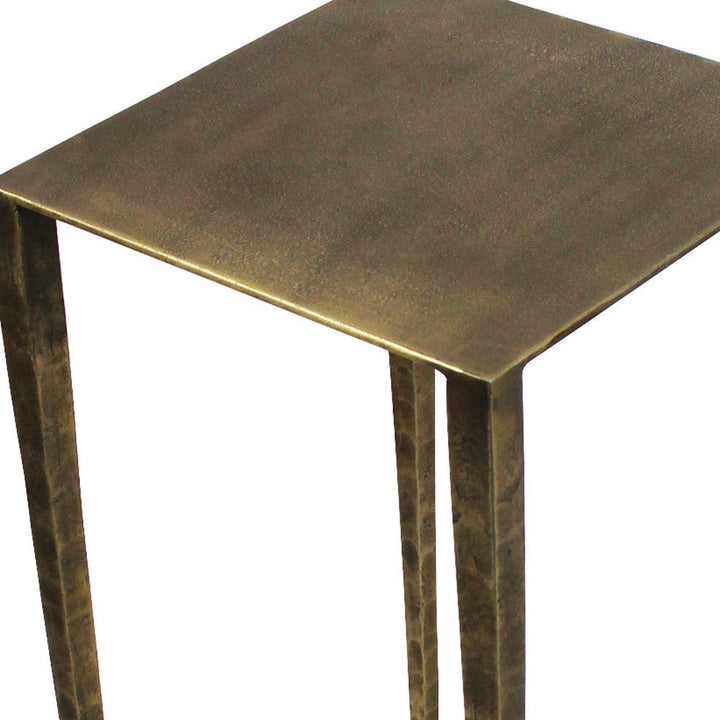 24" Brass Iron Square End Table Image 4