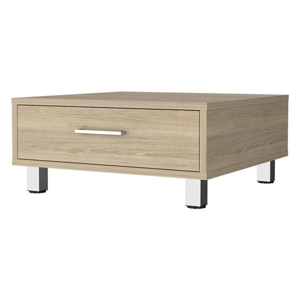 24" Beige And Light Gray Coffee Table Image 1