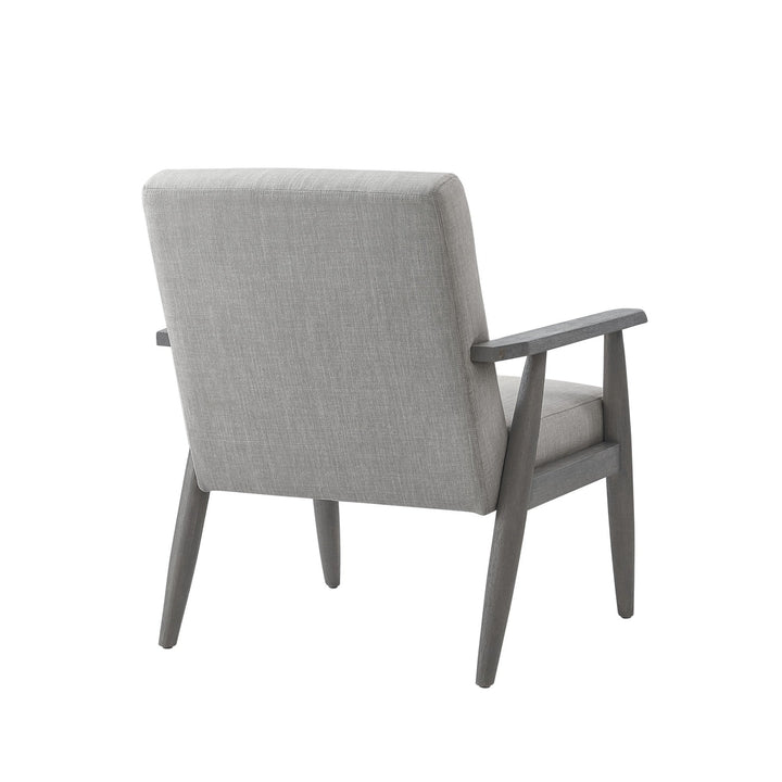 30" Gray Linen Arm Chair Image 5