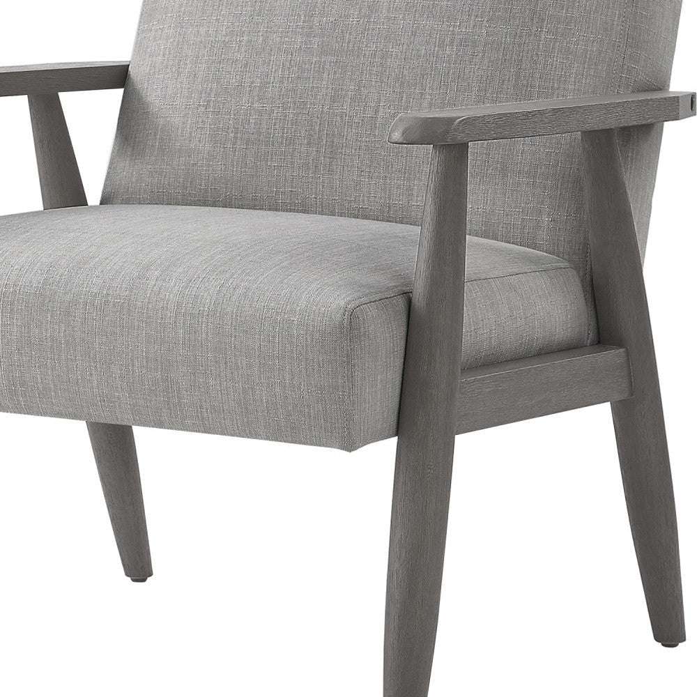 30" Gray Linen Arm Chair Image 9