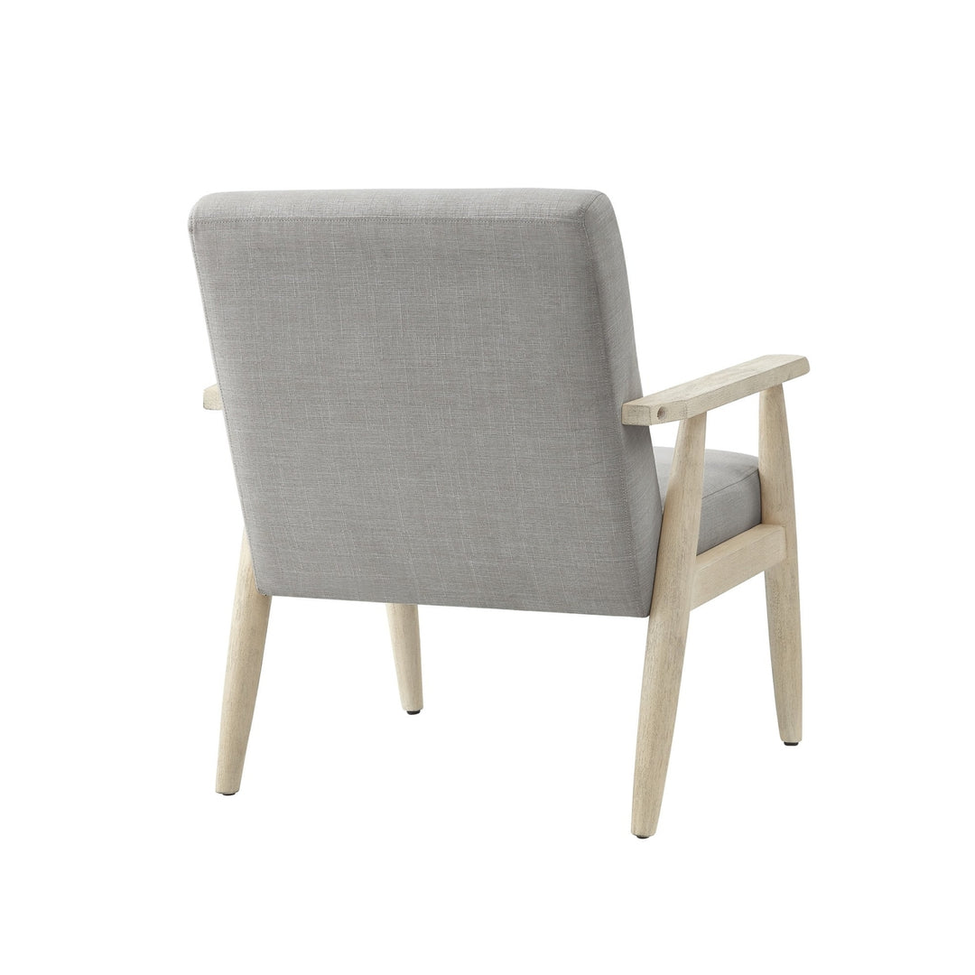 30" Gray Linen Arm Chair Image 12