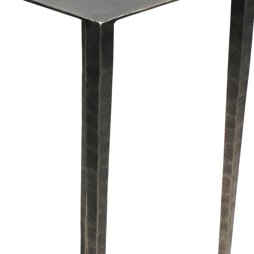 24" Nickel Iron Square End Table Image 3