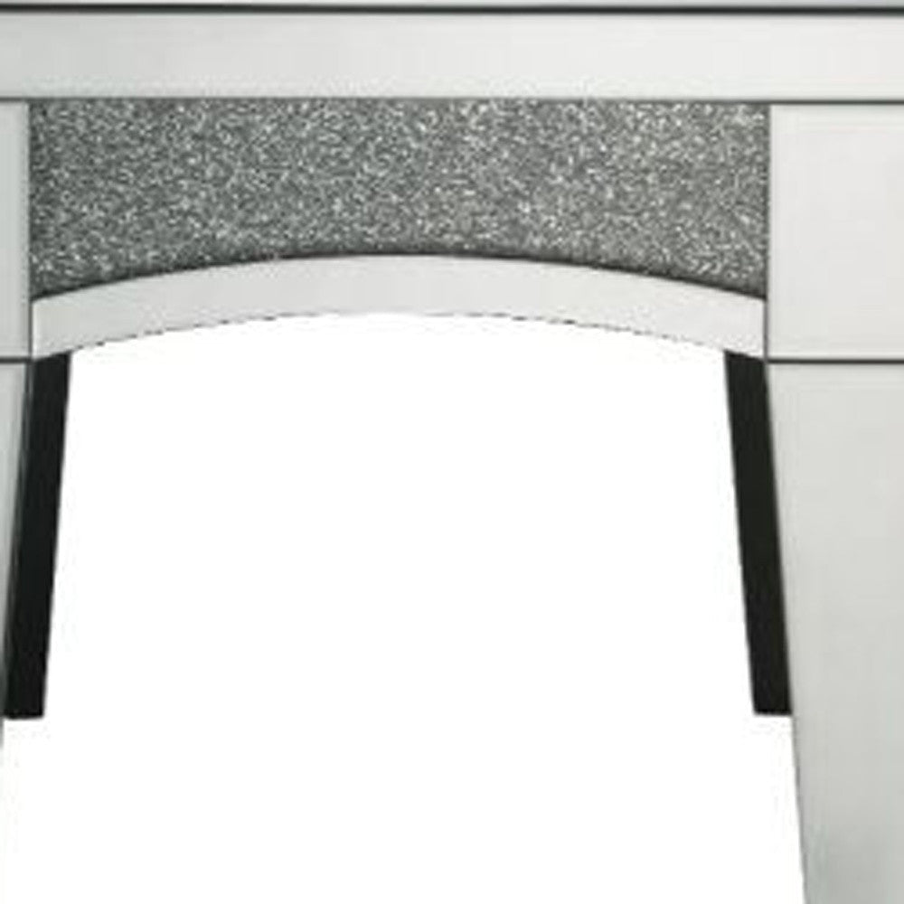 24" Silver Mirrored Square Mirrored End Table Image 3