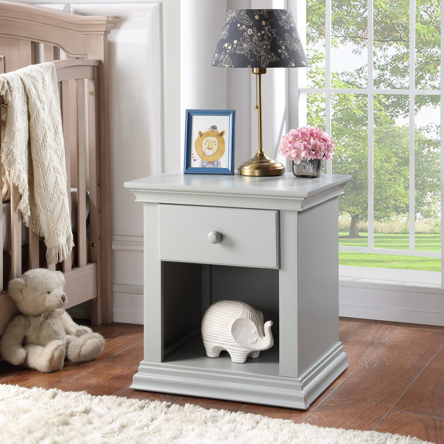 24" Gray One Drawer Nightstand Image 1