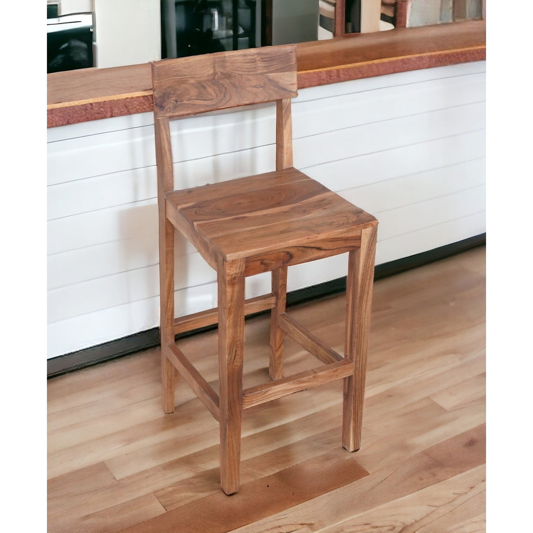 30" Solid Wood Bar Height Bar Chair Image 5