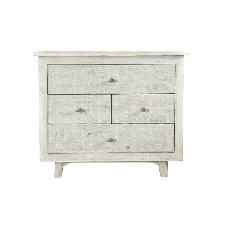 30" White Four Drawer Nightstand Image 1