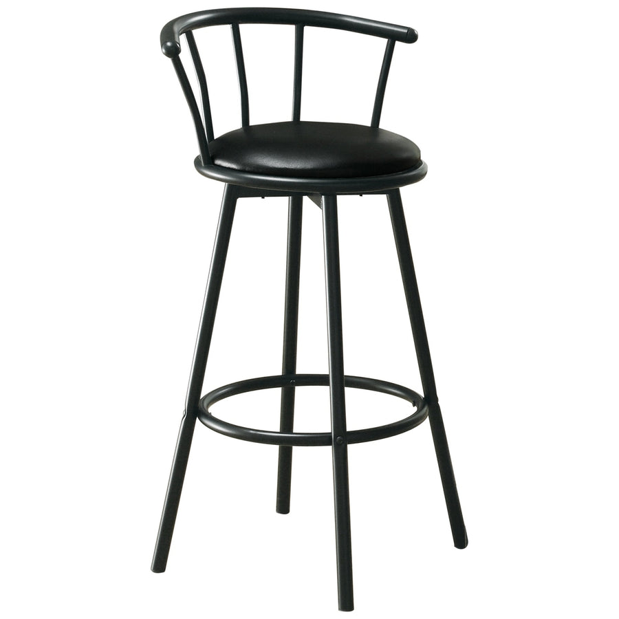 31 " Black Metal Low Back Bar Chair Image 1